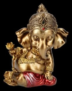 Ganesha Figur Klein Mit Blume