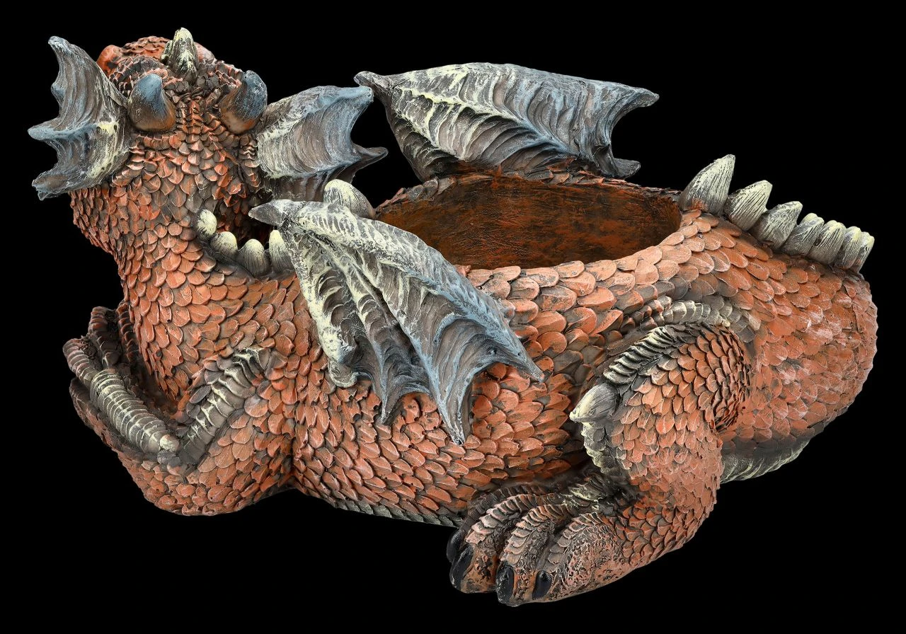 Drachen Figur Liegend Mit Schale 8 Drachen Figur Liegend Mit Schale – Bild 6