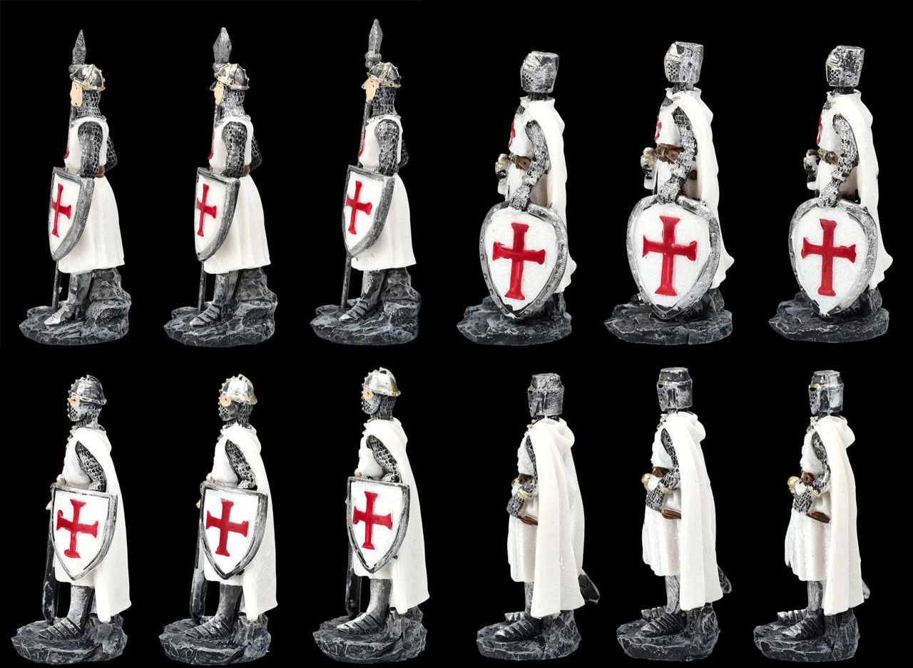 Ritterfiguren 12er Set Weiß Mit Burg Display 8 Ritterfiguren 12er Set Weiß Mit Burg Display – Bild 6