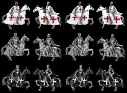 Magnete - Reitende Kreuzritter 12er Set