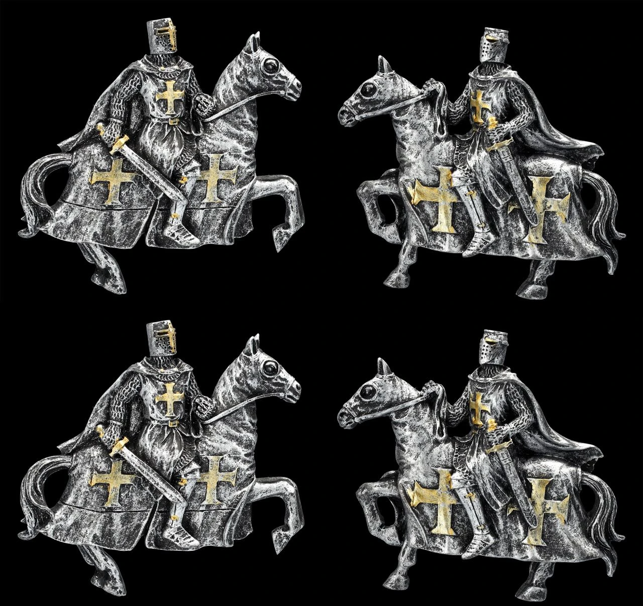 Magnete - Reitende Kreuzritter 12er Set 5 Magnete - Reitende Kreuzritter 12er Set – Bild 3