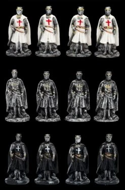 Ritterfiguren - Kreuzritter 12er Set Bunt 4,5 Cm