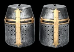 Spardose - Kreuzritterhelm 2er Set