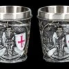 Schnapsbecher - Kreuzritter Weiß 4er Set -Figurenmodell Geschäft 2D FS24581 Schnapsbecher Kreuzritter weiss 2er Set 2 1280x1280