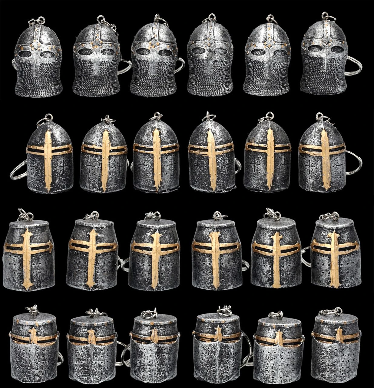 Schlüsselanhänger - Ritterhelme 24er Set 3 Schlüsselanhänger - Ritterhelme 24er Set