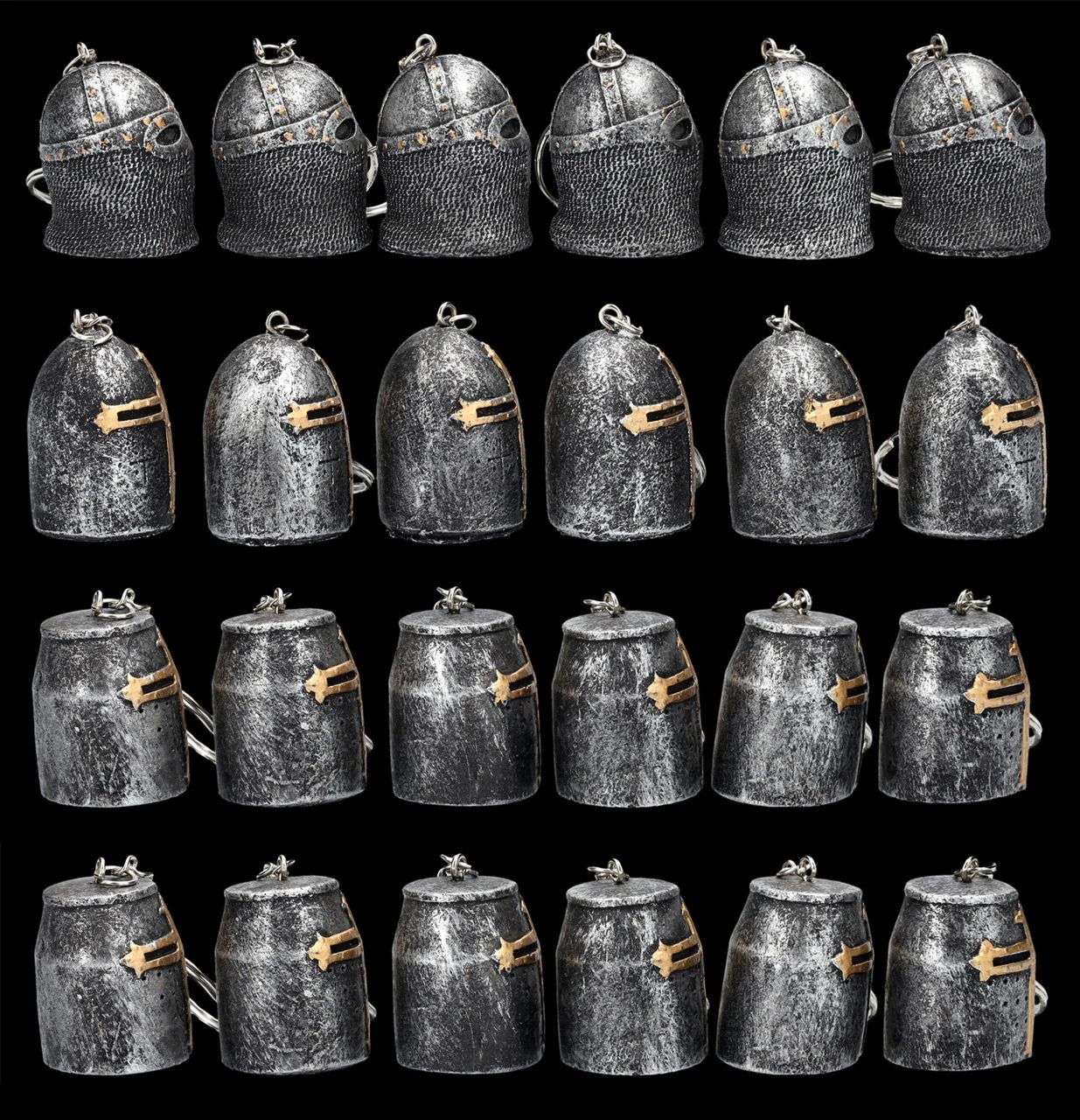 Schlüsselanhänger - Ritterhelme 24er Set 6 Schlüsselanhänger - Ritterhelme 24er Set – Bild 4