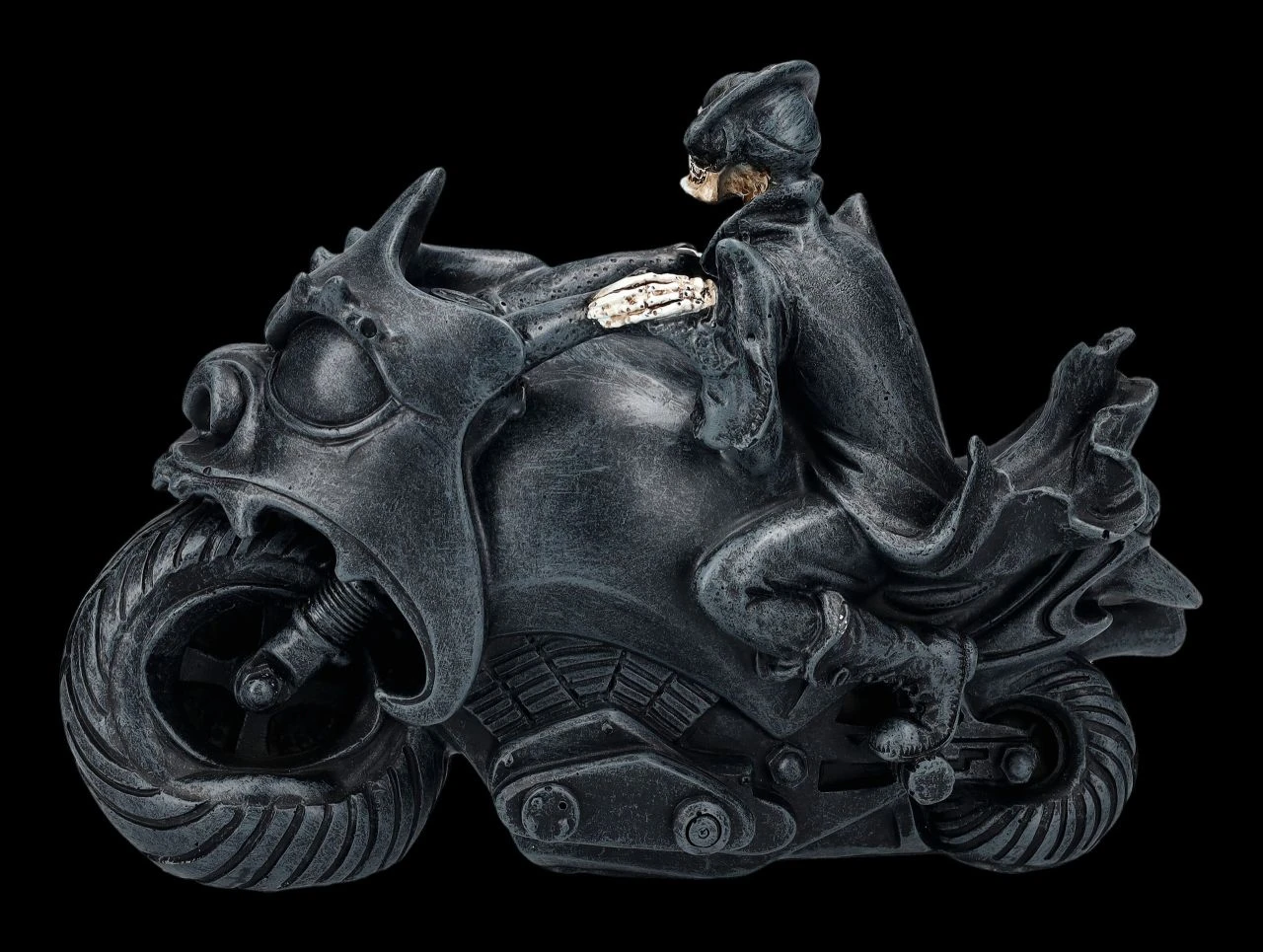Skelett Figur Motorrad - Rebel Rider Schwarz 7 Skelett Figur Motorrad - Rebel Rider Schwarz – Bild 5