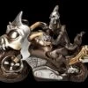Skelett Figur Motorrad - Ride Or Die Bronzefarben -Figurenmodell Geschäft 2D FS24718 Skelett Figur Motorrad Ride or Die bronzefarben 1 1280x1280