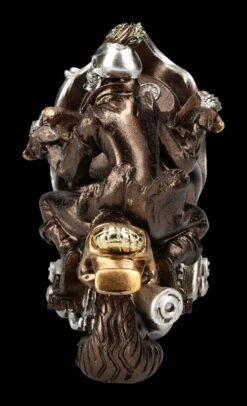 Skelett Figur Motorrad - Ride Or Die Bronzefarben -Figurenmodell Geschäft 2D FS24718 Skelett Figur Motorrad Ride or Die bronzefarben 2 1280x1280