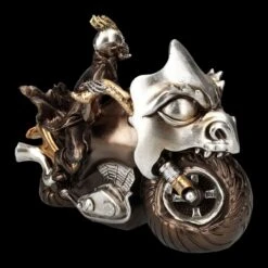 Skelett Figur Motorrad - Ride Or Die Bronzefarben -Figurenmodell Geschäft 2D FS24718 Skelett Figur Motorrad Ride or Die bronzefarben 6 1280x1280