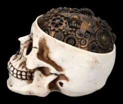 Totenkopf Schatulle - Zahnrad Deckel -Figurenmodell Geschäft 2D FS24740 Totenkopf Schatulle Zahnrad Deckel 2 1280x1280