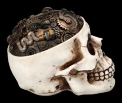 Totenkopf Schatulle - Zahnrad Deckel -Figurenmodell Geschäft 2D FS24740 Totenkopf Schatulle Zahnrad Deckel 4 1280x1280