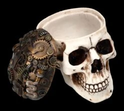 Totenkopf Schatulle - Zahnrad Deckel -Figurenmodell Geschäft 2D FS24740 Totenkopf Schatulle Zahnrad Deckel 7 1280x1280