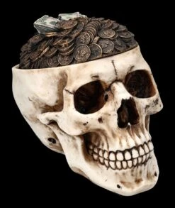 Totenkopf Schatulle - Geld Deckel