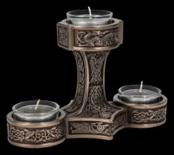 Teelichthalter - Thor's Hammer Mjolnir Bronziert -Figurenmodell Geschäft 2D FS24821 Teelichthalter Thors Hammer bronziert 5 1280x1280