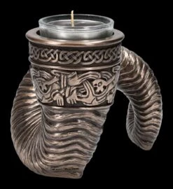 Teelichthalter - Germanisches Widderhorn -Figurenmodell Geschäft 2D FS24823 Teelichthalter Germanisches Widderhorn 2 1280x1280