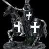 Ritter Figur Auf Pferd Schwarz