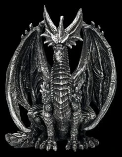 Drachen Figur - Wächter Silberfarben