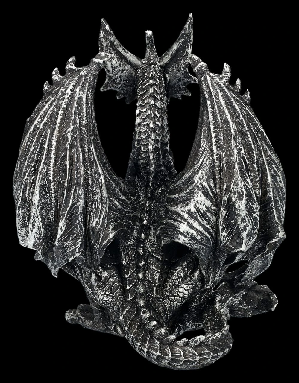 Drachen Figur - Wächter Silberfarben 7 Drachen Figur - Wächter Silberfarben – Bild 5