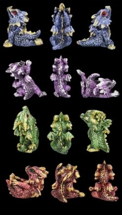 Drachen Figuren 12er Set - Yoga -Figurenmodell Geschäft 2D FS24976 Drachen Figuren 12er Set Yoga 1 hinten 1280x1280