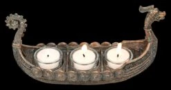 Teelichthalter Dreifach - Wikinger Drakkar -Figurenmodell Geschäft 2D FS25044 Teelichthalter dreifach Wikinger Drakkar 10 1280x1280