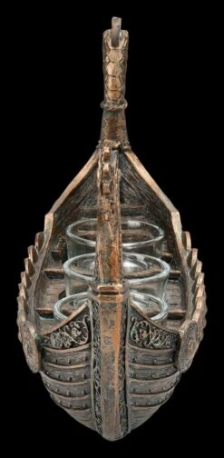 Teelichthalter Dreifach - Wikinger Drakkar -Figurenmodell Geschäft 2D FS25044 Teelichthalter dreifach Wikinger Drakkar 3 1280x1280