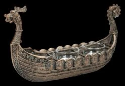 Teelichthalter Dreifach - Wikinger Drakkar -Figurenmodell Geschäft 2D FS25044 Teelichthalter dreifach Wikinger Drakkar 7 1280x1280