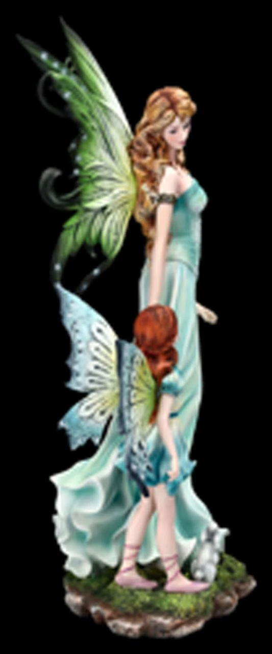 Elfen Figur Mutter Mit Tochter Und Hase 7 Elfen Figur Mutter Mit Tochter Und Hase – Bild 5