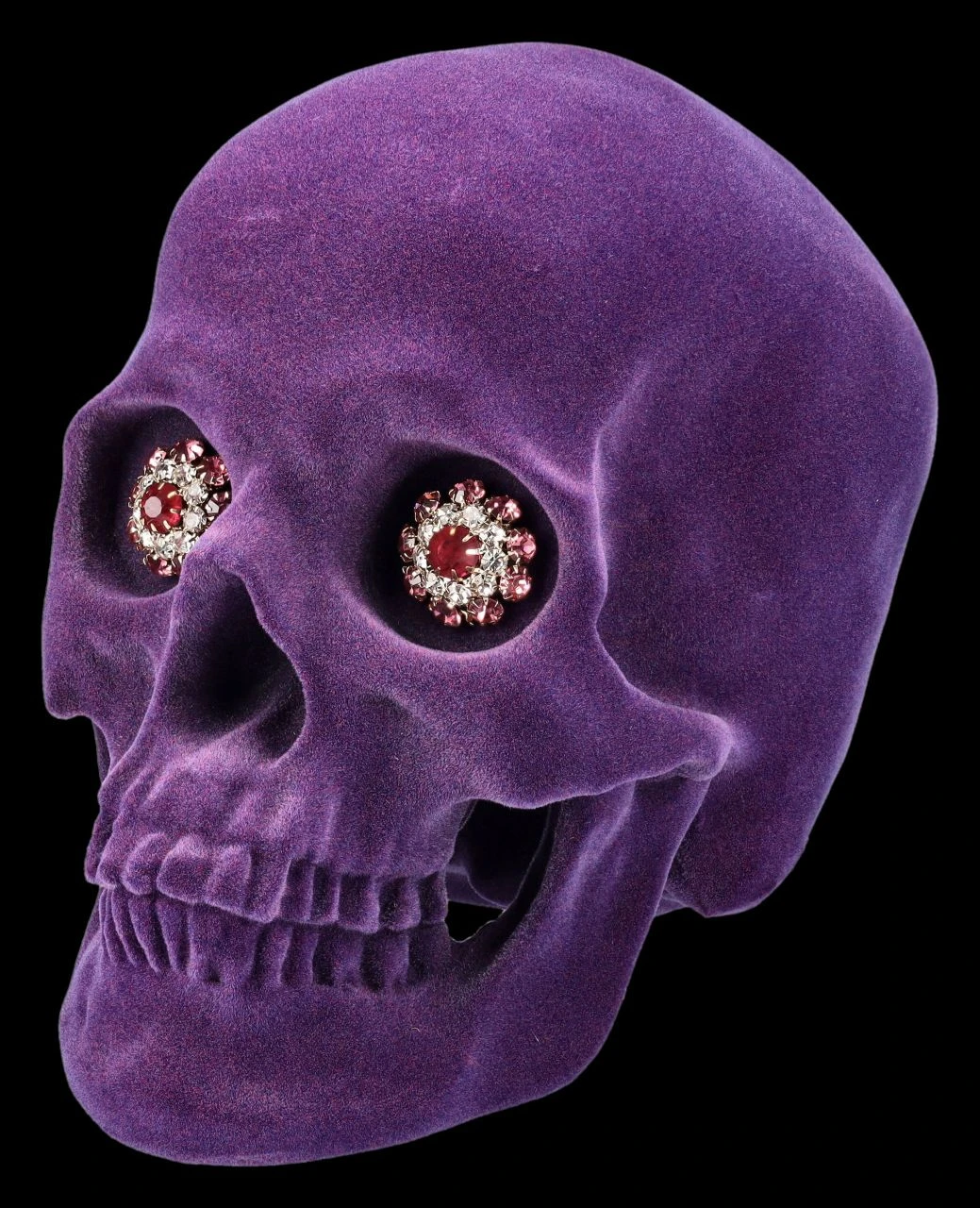 Totenkopf Lila Velours - Jewelled Gaze 8 Totenkopf Lila Velours - Jewelled Gaze – Bild 6