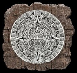 Wandrelief - Azteken Kalender Auf Mauer