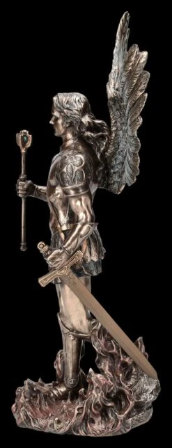 Erzengel Michael Figur - In Flammen Mit Zepter -Figurenmodell Geschäft 2D FS25085 Erzengel Michael Figur in Flammen mit Zepter 2 1280x1280