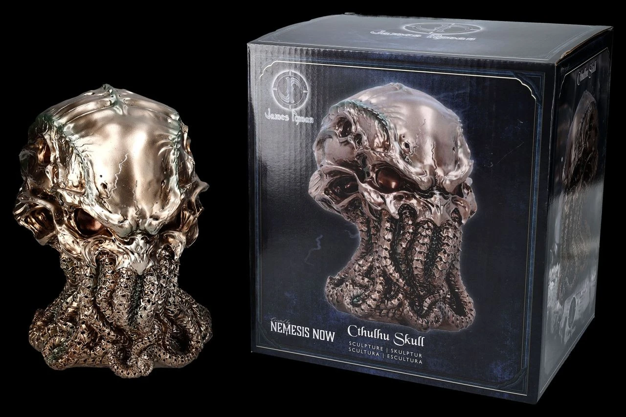 Cthulhu Totenkopf Figur Bronzefarben By James Ryman 4 Cthulhu Totenkopf Figur Bronzefarben By James Ryman – Bild 2