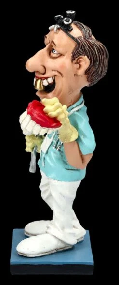 Funny Job Figur - Zahnarzt Mit Goldzahn Und Gebiss -Figurenmodell Geschäft 2D FS25161 Funny Job Figur Zahnarzt mit Gebiss 2 1280x1280