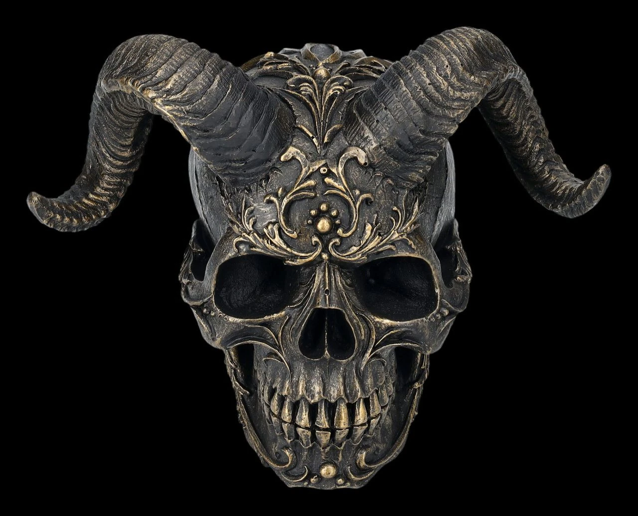 Totenkopf Figur Mit Hörnern - Diabolus 9 Totenkopf Figur Mit Hörnern - Diabolus – Bild 7