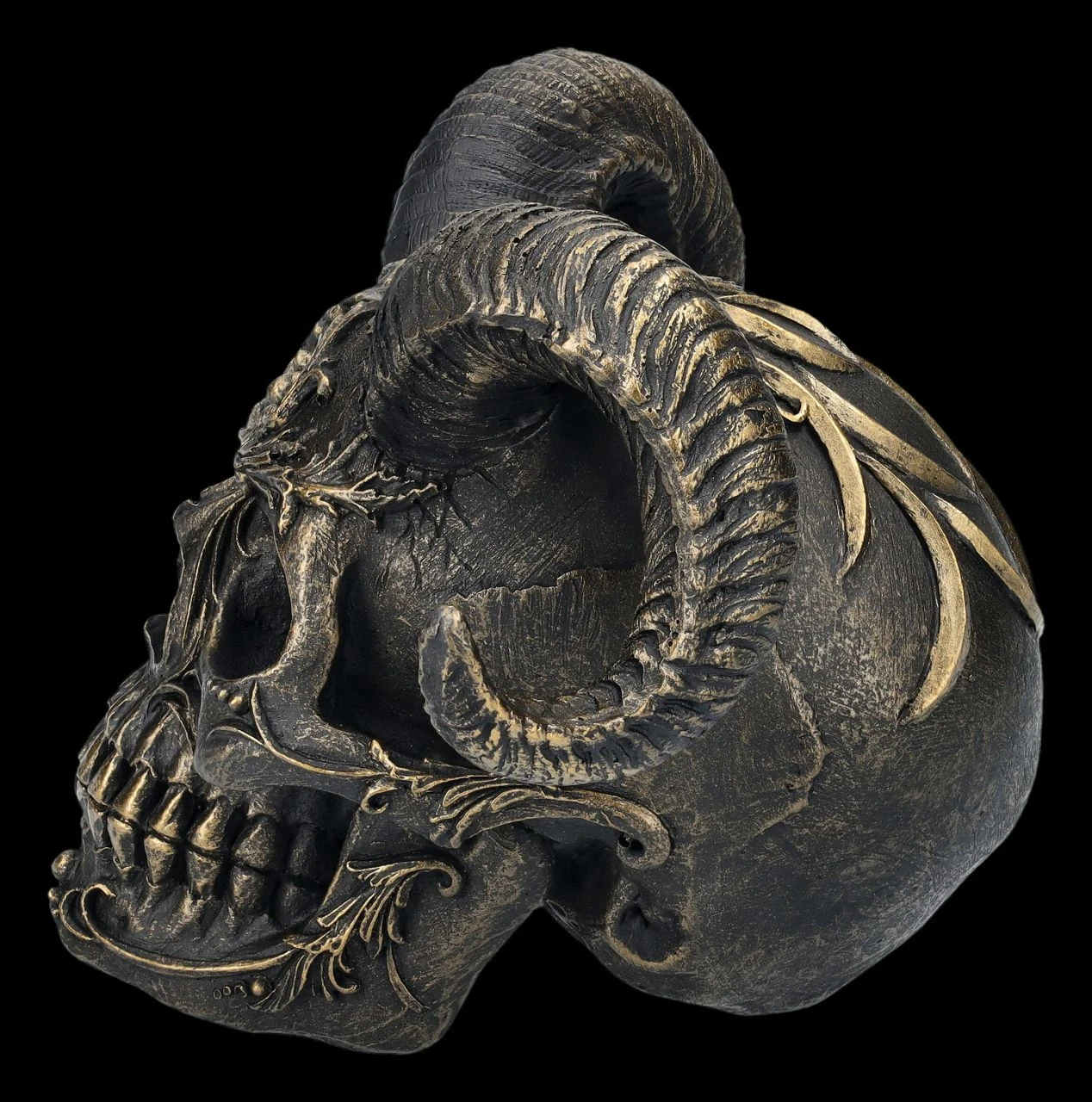 Totenkopf Figur Mit Hörnern - Diabolus 6 Totenkopf Figur Mit Hörnern - Diabolus – Bild 4