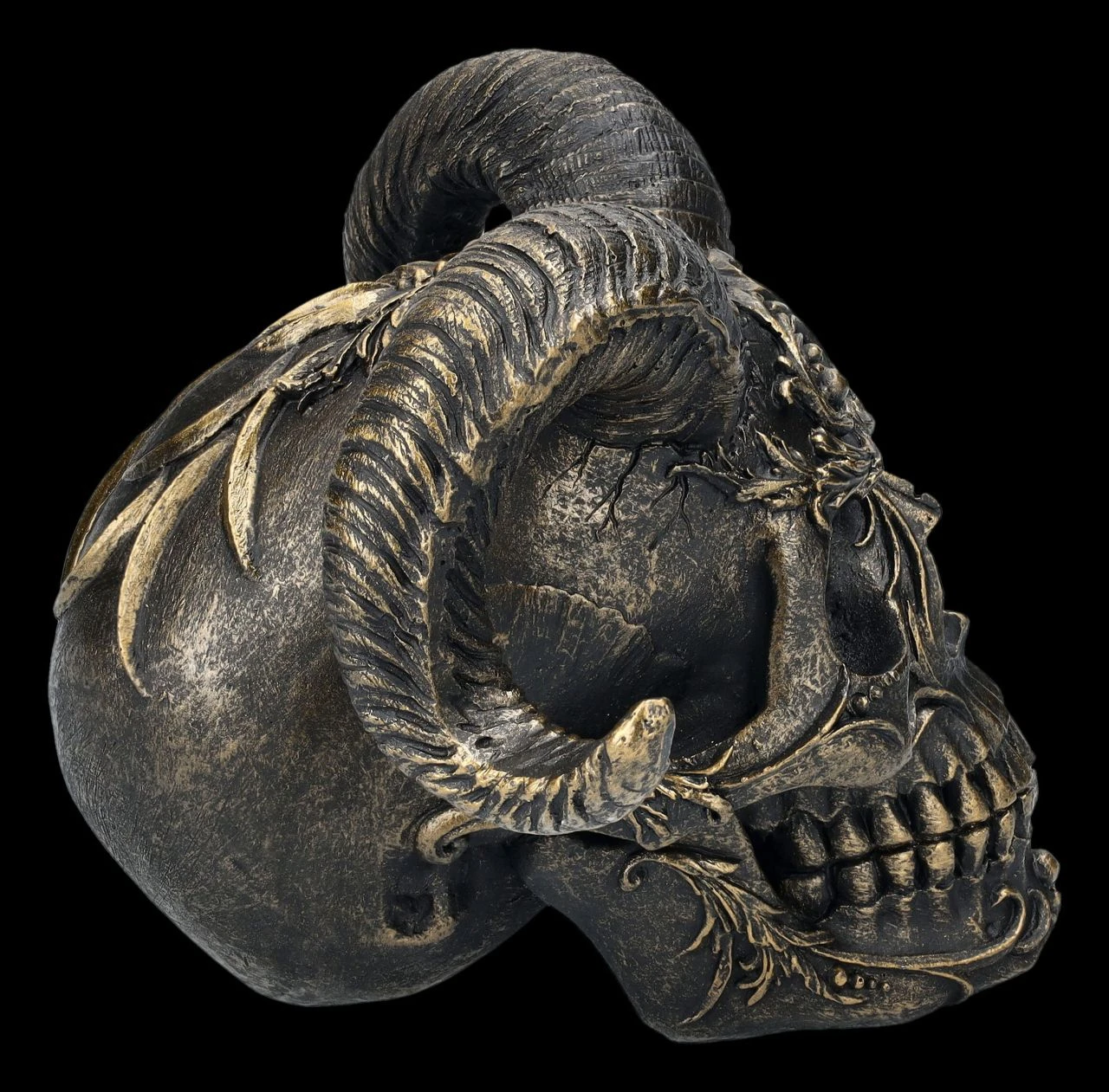 Totenkopf Figur Mit Hörnern - Diabolus 8 Totenkopf Figur Mit Hörnern - Diabolus – Bild 6