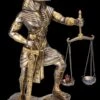 Anubis Figur Mit Waage Fällt Urteil Bronzefarben