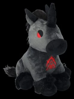 Plüschfigur - Schwarzes Gothic Einhorn