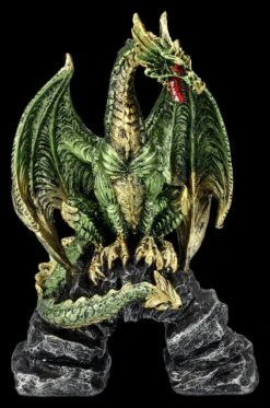 Drachenfigur Grün Auf Brücke - Haranu