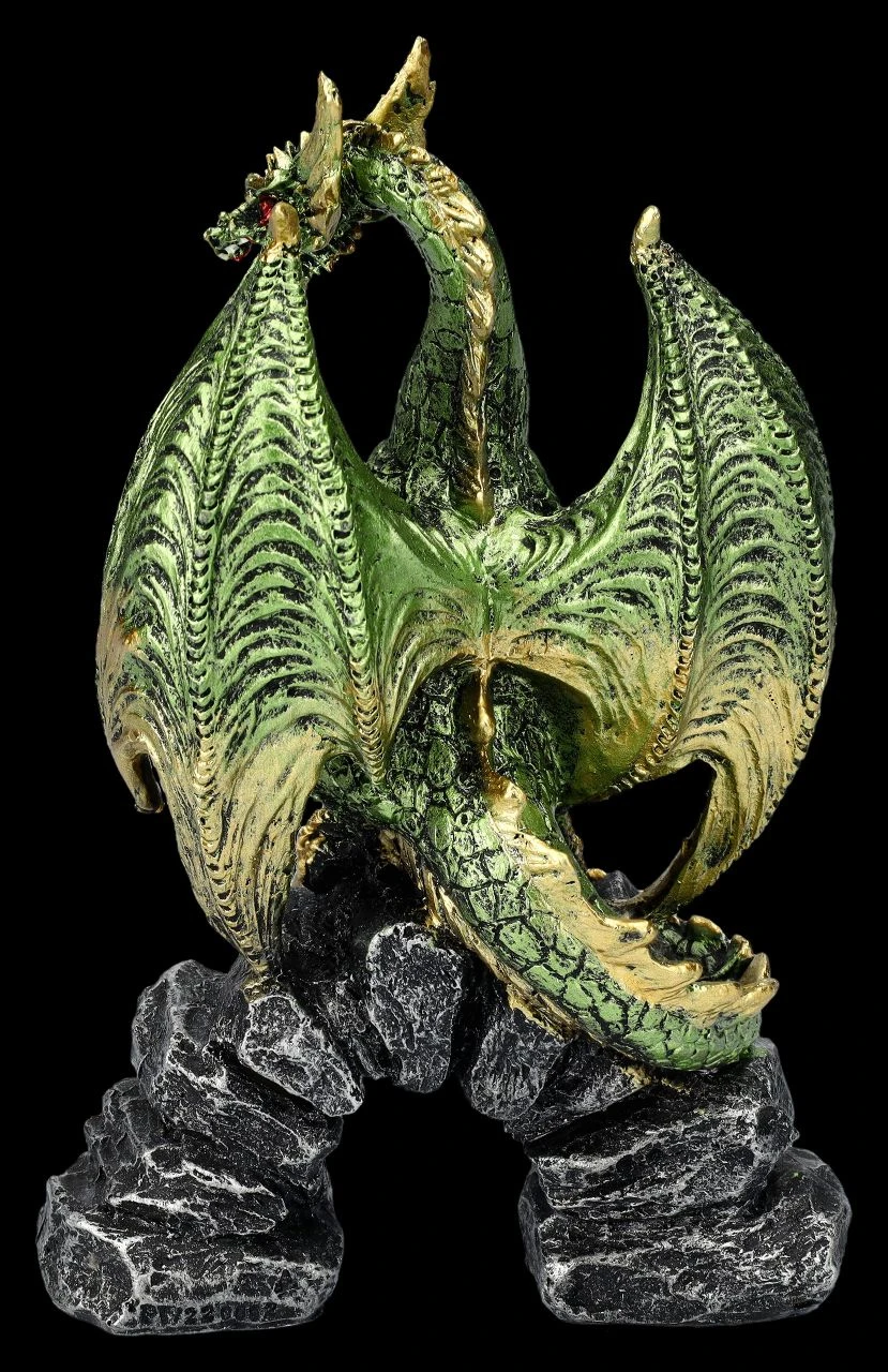 Drachenfigur Grün Auf Brücke - Haranu 6 Drachenfigur Grün Auf Brücke - Haranu – Bild 4