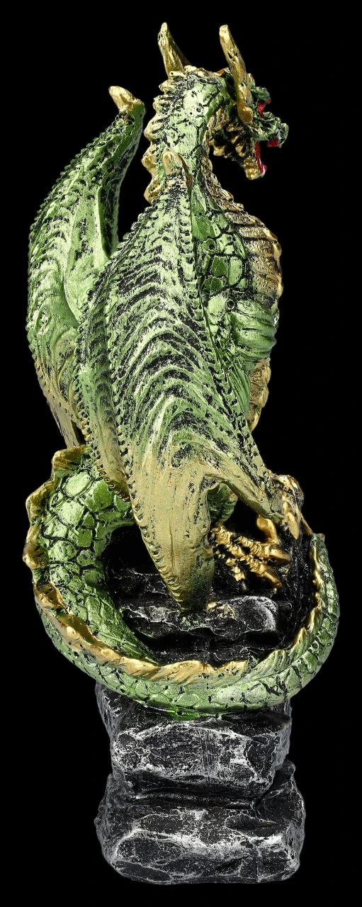 Drachenfigur Grün Auf Brücke - Haranu 7 Drachenfigur Grün Auf Brücke - Haranu – Bild 5