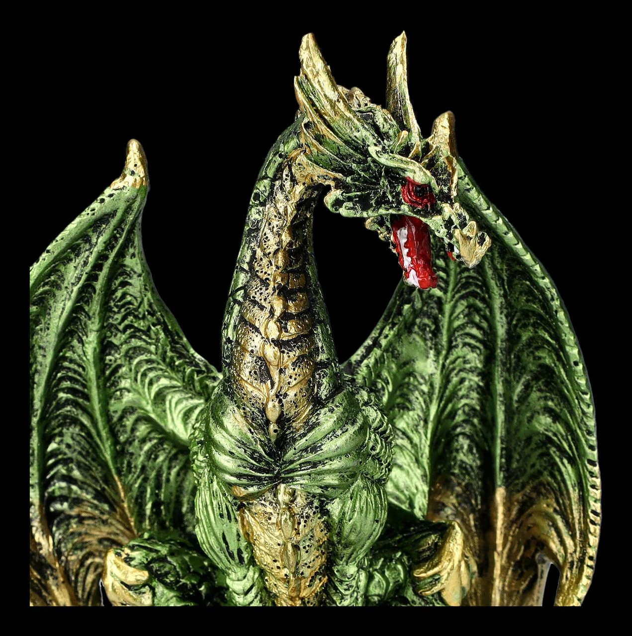 Drachenfigur Grün Auf Brücke - Haranu 9 Drachenfigur Grün Auf Brücke - Haranu – Bild 7