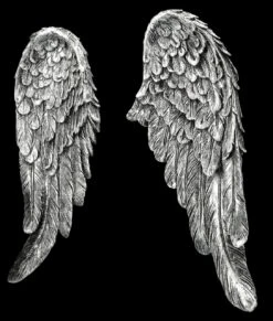 Wanddeko - Engelsflügel Silberfarben -Figurenmodell Geschäft 2D FS25584 WAnddeko Engelsfl gel silberfarben 6 1280x1280