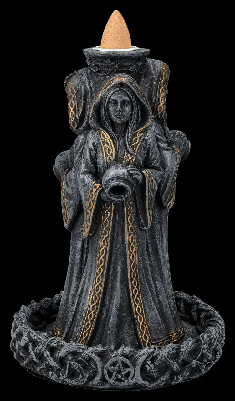 Rückfluss-Räucherhalter - Dreifaltige Hekate 5 Rückfluss-Räucherhalter - Dreifaltige Hekate – Bild 3