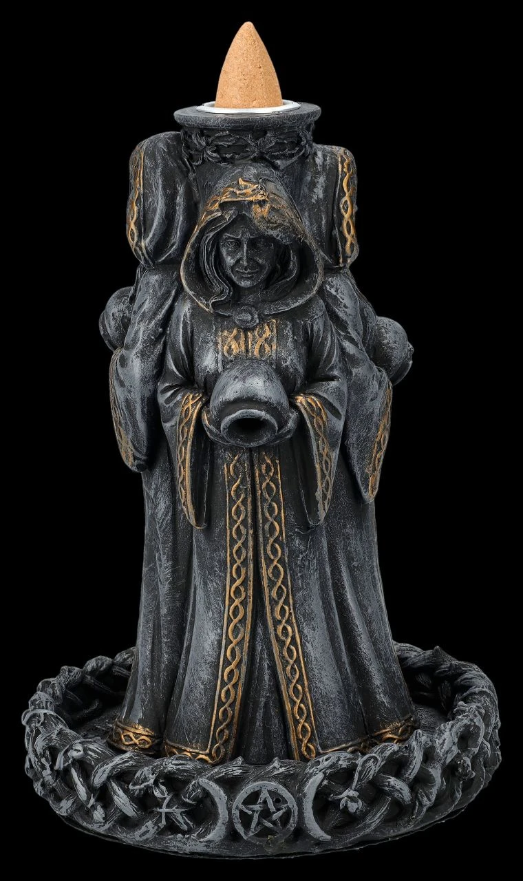 Rückfluss-Räucherhalter - Dreifaltige Hekate 6 Rückfluss-Räucherhalter - Dreifaltige Hekate – Bild 4