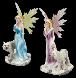 Elfen Figuren 2er Set - Feen Mit Wolf Babys -Figurenmodell Geschäft 2D FS25703 Elfen Figuren 2er Set Feen mit Wolf Babys 4 1280x1280