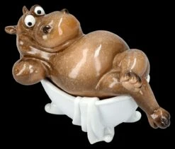 Lustige Nilpferd Figur In Badewanne -Figurenmodell Geschäft 2D FS25928 Lustige Nilpferd Figur in Badewanne 2 1280x1280