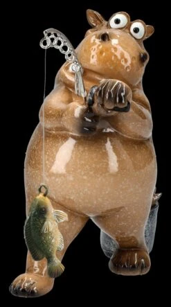 Lustige Nilpferd Figur Beim Angeln -Figurenmodell Geschäft 2D FS25931 Lustige Nilpferd Figur beim Angeln 6 1280x1280