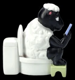 Lustige Schaf Figur - Handyzeit Am Klo -Figurenmodell Geschäft 2D FS25932 Lustige Schaf Figur Handyzeit am Klo 6 1280x1280