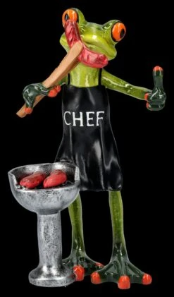 Lustige Frosch Figur Beim Grillen - BBQ Chef -Figurenmodell Geschäft 2D FS25944 Lustige Frosch Figur beim Grillen BBQ Chef 1 1280x1280